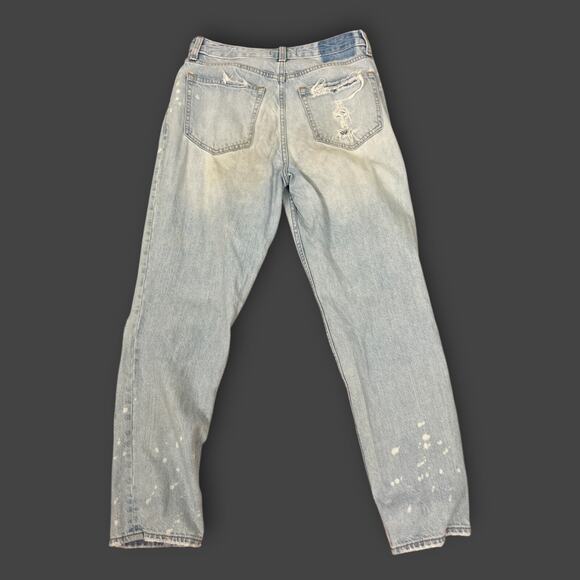 Abercrombie & Fitch Annie High Rise Girlfriend Jeans 26/2R Light Destroyed - Picture 2 of 8